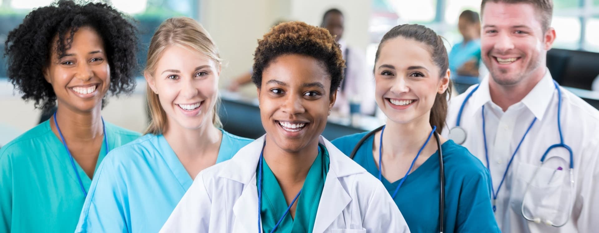 medical employees smiling